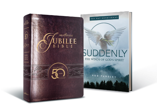 Suddenly — The Wind of God’s Spirit (Devotional) and 50th Anniversary Breakthrough Jubilee Bible